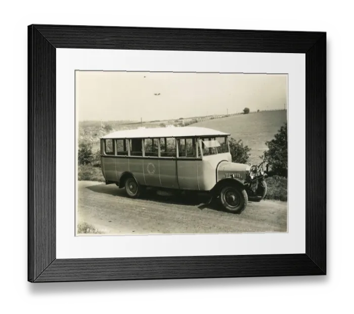 Framed Print : Venture Ltd A2 long bus, Wadham Framed Print : Venture Ltd A2 long bus, Wadham