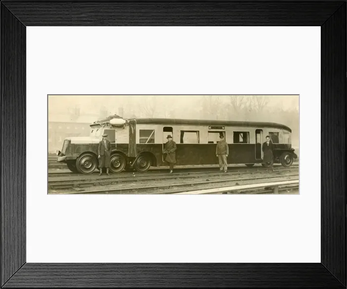 Framed Print : Train with pneumatic wheels demonstrated at Bletchley Framed Print : Train with pneumatic wheels demonstrated at Bletchley