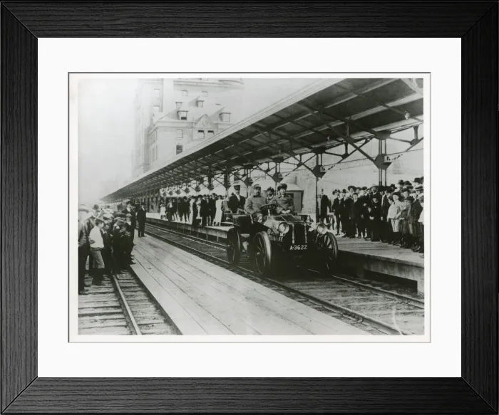 Framed Print : Mr and Mrs Charles J Glidden in 24hp Napier Framed Print : Mr and Mrs Charles J Glidden in 24hp Napier