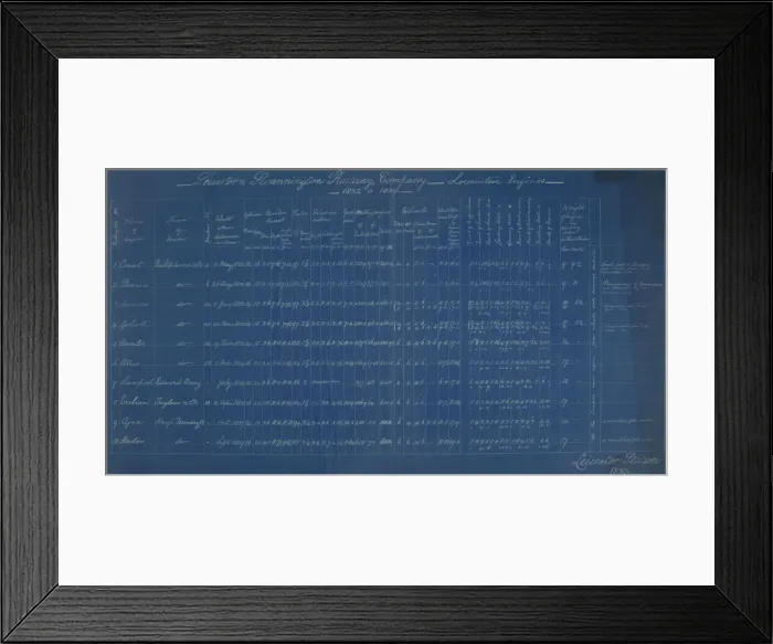 Framed Print : The first ten engines constructed for the L&S Railway Framed Print : The first ten engines constructed for the L&S Railway