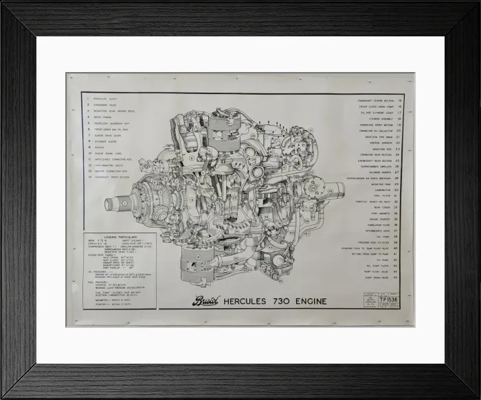 Framed Print : D Napier and Son - Hercules Framed Print : D Napier and Son - Hercules