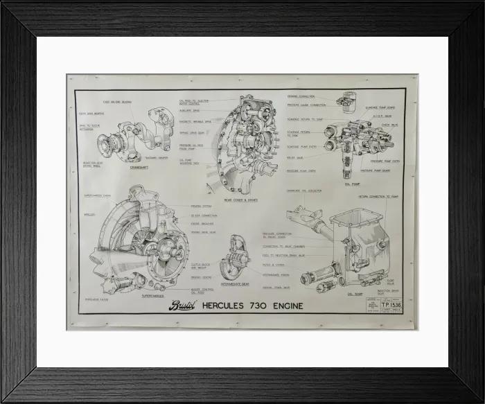 Framed Print : D Napier and Son - Hercules Framed Print : D Napier and Son - Hercules
