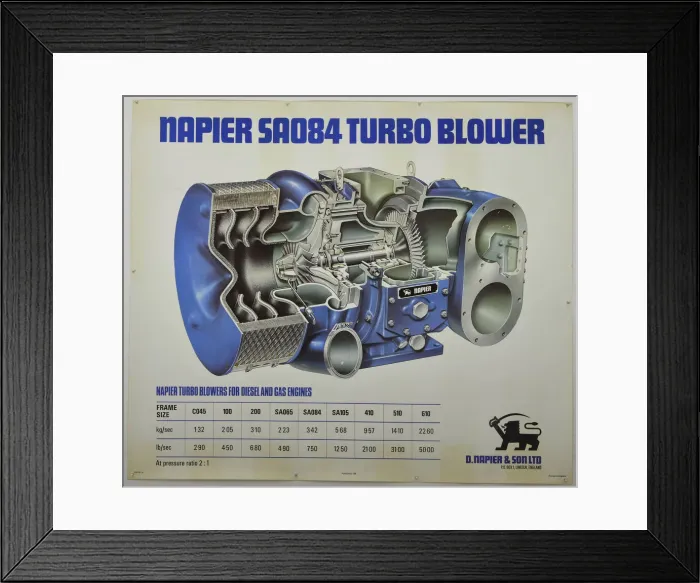 Framed Print : D Napier and Son - Turbocharger prints Framed Print : D Napier and Son - Turbocharger prints