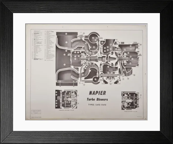 Framed Print : D Napier and Son - Turbocharger prints Framed Print : D Napier and Son - Turbocharger prints