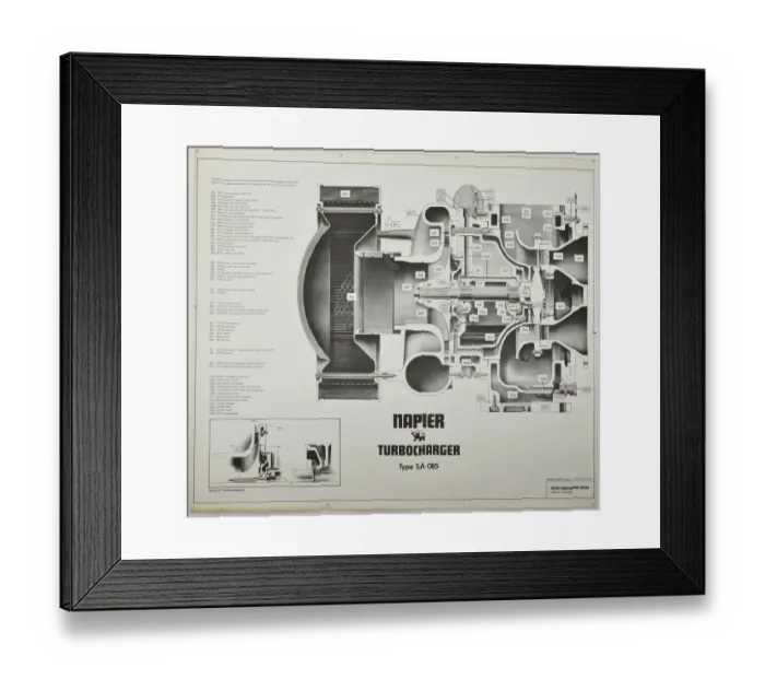 Framed Print : D Napier and Son - Turbocharger prints Framed Print : D Napier and Son - Turbocharger prints