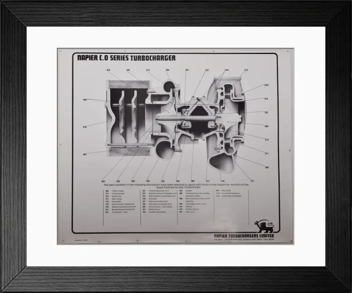 Framed Print : D Napier and Son - Turbocharger prints Framed Print : D Napier and Son - Turbocharger prints