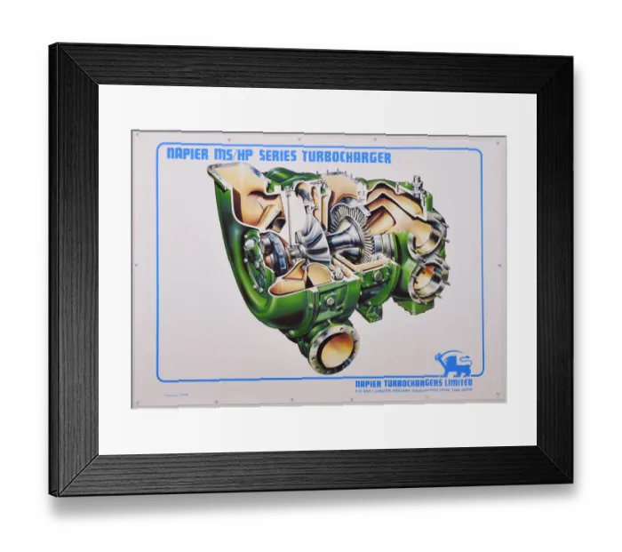 Framed Print : D Napier and Son - Turbocharger prints Framed Print : D Napier and Son - Turbocharger prints