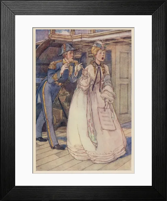 Framed Print : HMS Pinafore, Captain Corcoran and daughter Framed Print : HMS Pinafore, Captain Corcoran and daughter