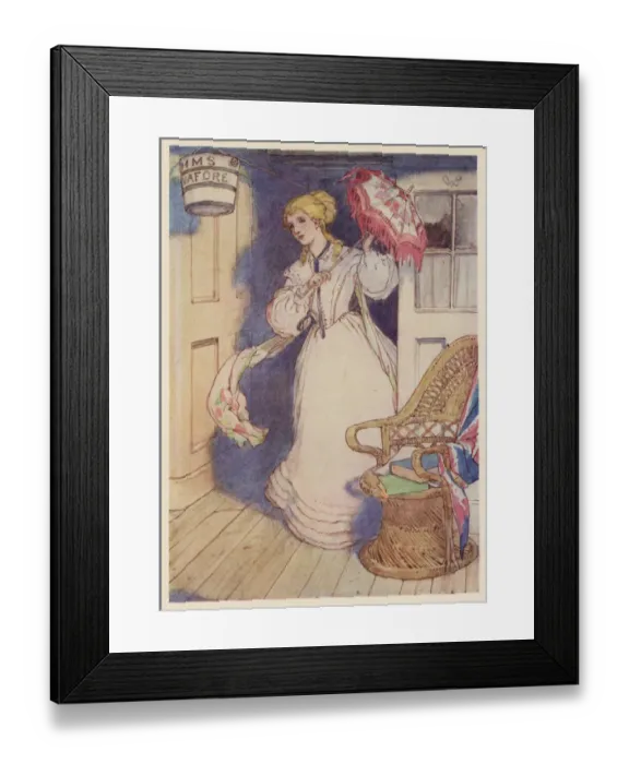 Framed Print : HMS Pinafore, Josephine Corcoran on deck Framed Print : HMS Pinafore, Josephine Corcoran on deck
