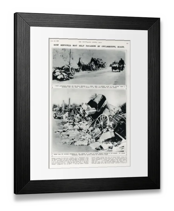 Framed Print : Page from the Illustrated London News showing the piles of possessions belonging to Framed Print : Page from the Illustrated London News showing the piles of possessions belonging to