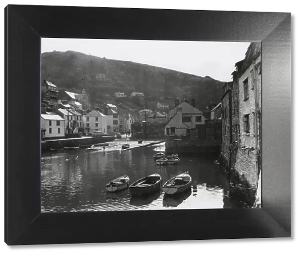 Boats in the harbour at Polperro, Cornwall