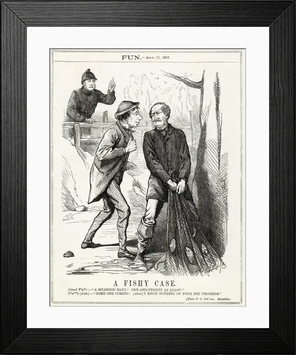 Framed Print : Cartoon, A Fishy Case (Electoral Reform)