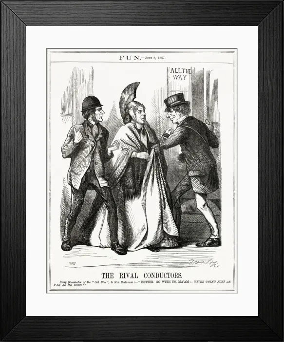 Framed Print : Cartoon, The Rival Conductors (Electoral Reform) Framed Print : Cartoon, The Rival Conductors (Electoral Reform)