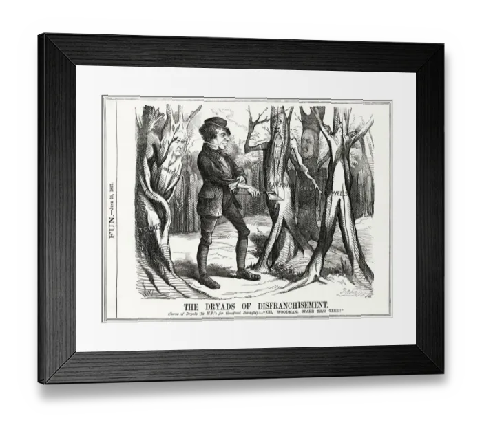 Framed Print : Cartoon, The Dryads of Disfranchisement Framed Print : Cartoon, The Dryads of Disfranchisement