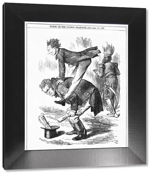 Cartoon, Tuck in Yer Twopenny! (Disraeli and Tax)