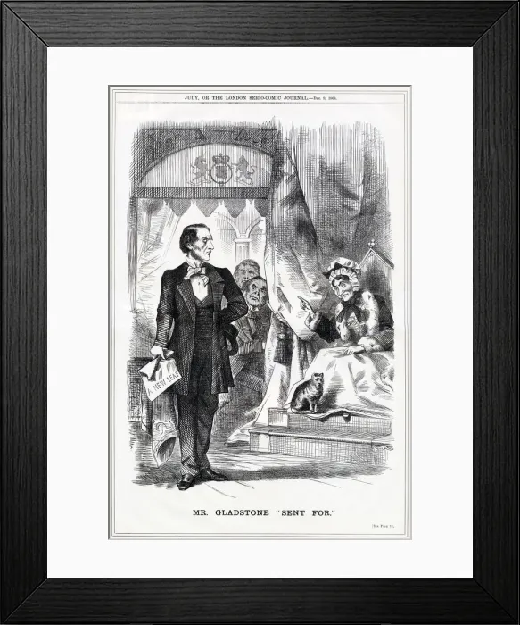 Framed Print : Cartoon, Mr Gladstone Sent For Framed Print : Cartoon, Mr Gladstone Sent For