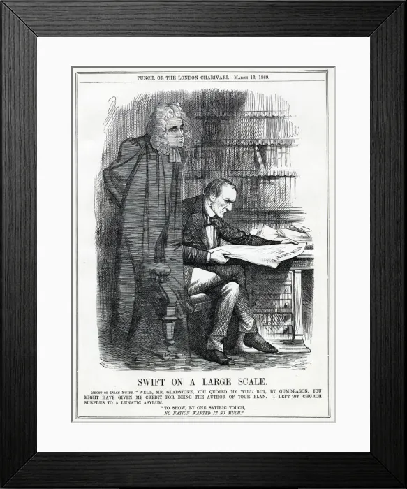 Framed Print : Cartoon, Swift on a Large Scale (Gladstone) Framed Print : Cartoon, Swift on a Large Scale (Gladstone)