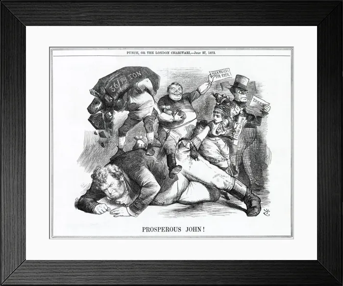 Framed Print : Cartoon, Prosperous John! (high prices) Framed Print : Cartoon, Prosperous John! (high prices)