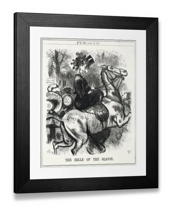 Framed Print : Cartoon, The Belle of the Season (Disraeli) Framed Print : Cartoon, The Belle of the Season (Disraeli)