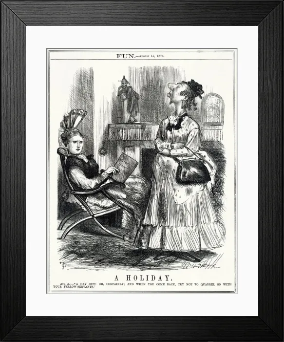 Framed Print : Cartoon, A Holiday (Disraeli) Framed Print : Cartoon, A Holiday (Disraeli)
