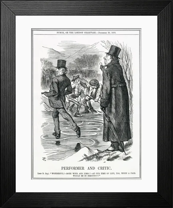 Framed Print : Cartoon, Performer and Critic (Gladstone and Disraeli) Framed Print : Cartoon, Performer and Critic (Gladstone and Disraeli)
