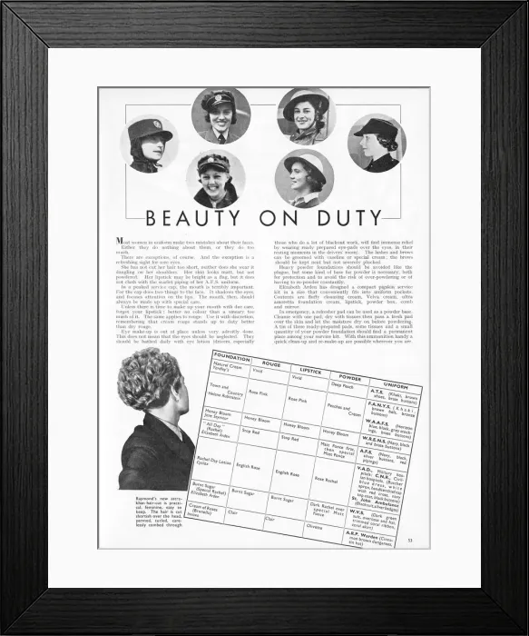 Framed Print : Beauty on Duty, 1939 Framed Print : Beauty on Duty, 1939