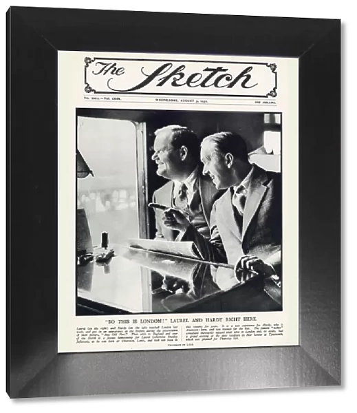 Sketch cover, Laurel & Hardy visit the UK