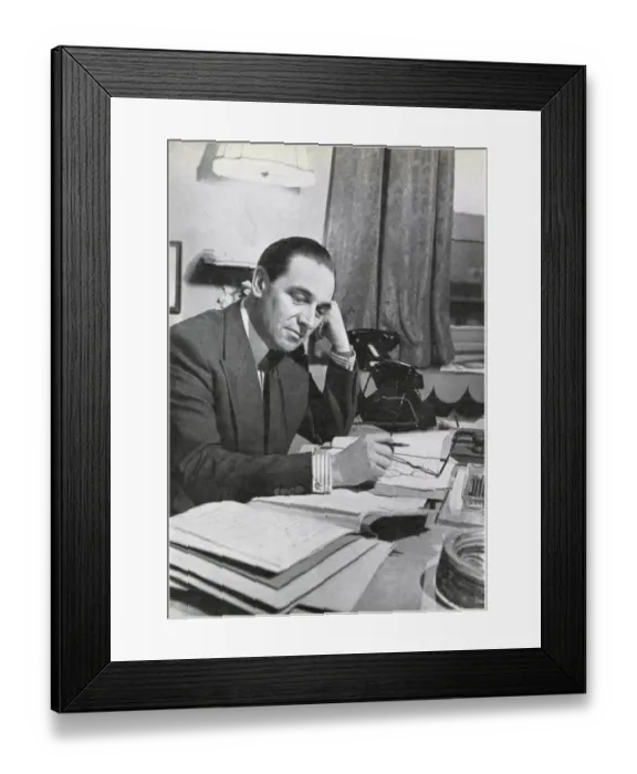 Framed Print : Robert Nesbitt planning his latest theatre production Framed Print : Robert Nesbitt planning his latest theatre production