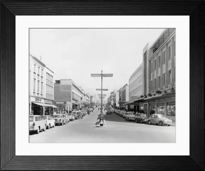 Framed Print : Street scene in Plymouth, Devon Framed Print : Street scene in Plymouth, Devon