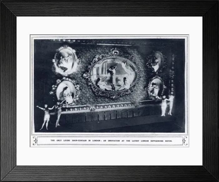 Framed Print : Living drop-curtain in Better Days, London Hippodrome Framed Print : Living drop-curtain in Better Days, London Hippodrome