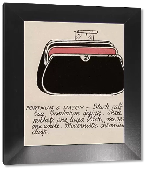 Bag. Fortnum & Mason. Black calf bag. Bembaron design