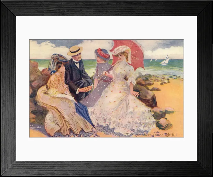 Framed Print : Seaside scene Framed Print : Seaside scene