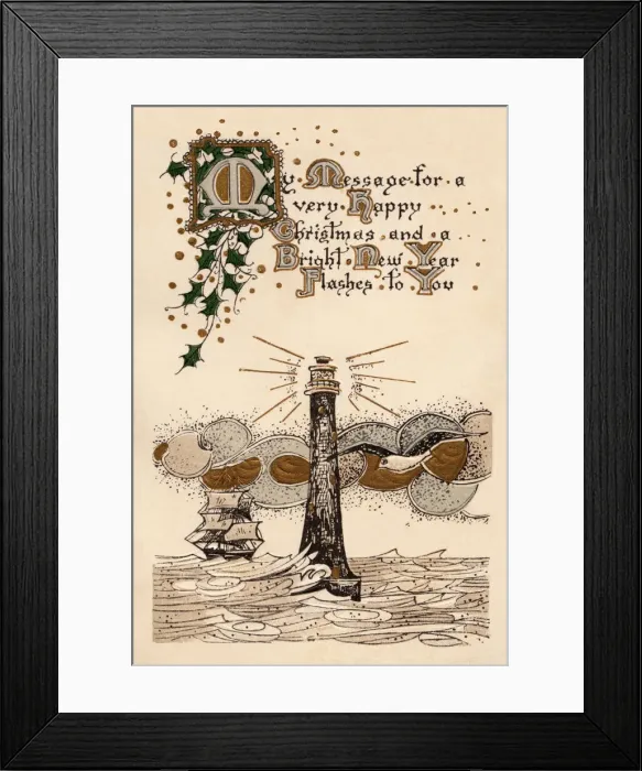 Framed Print : Ship & lighthouse Framed Print : Ship & lighthouse