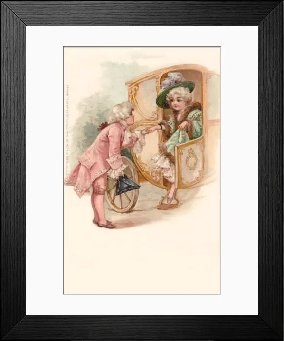 Framed Print : Alighting from a coach Framed Print : Alighting from a coach
