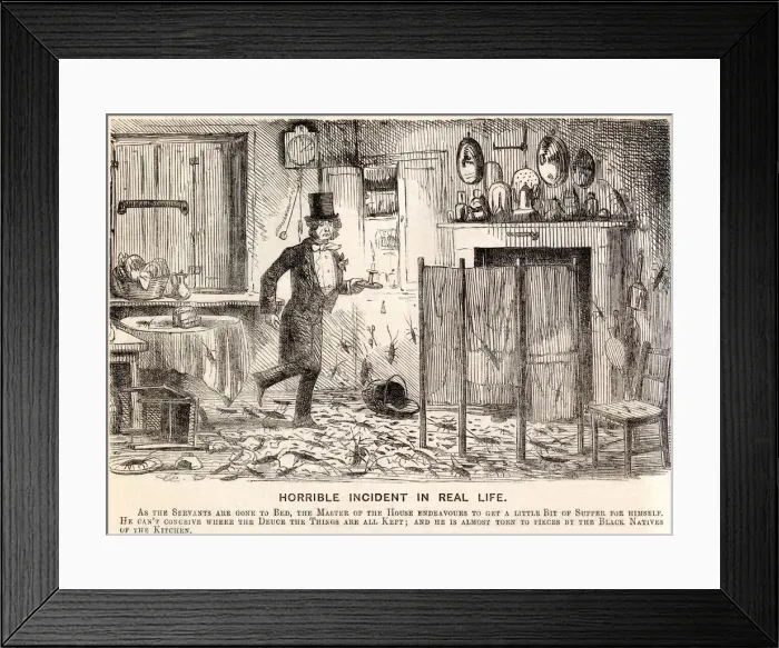 Framed Print : Cartoon, Horrible Incident in Real Life