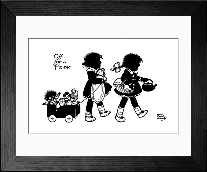 Framed Print : Girls with their dolls Framed Print : Girls with their dolls