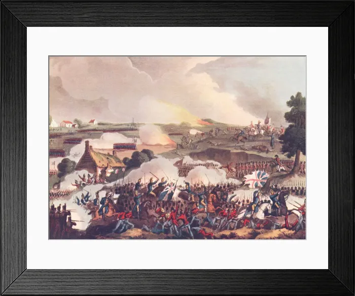 Framed Print : Military. The Centre of the British Army in Action at the Battle of Waterloo Framed Print : Military. The Centre of the British Army in Action at the Battle of Waterloo