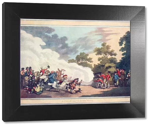 Military. A Field Day in Hyde Park. Artists: Thomas Malton after Thomas Rowlandson