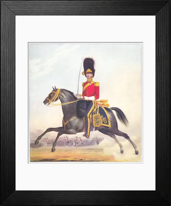 Framed Print : Military. Officer of the (R.N. Brit.). Dragoons Framed Print : Military. Officer of the (R.N. Brit.). Dragoons