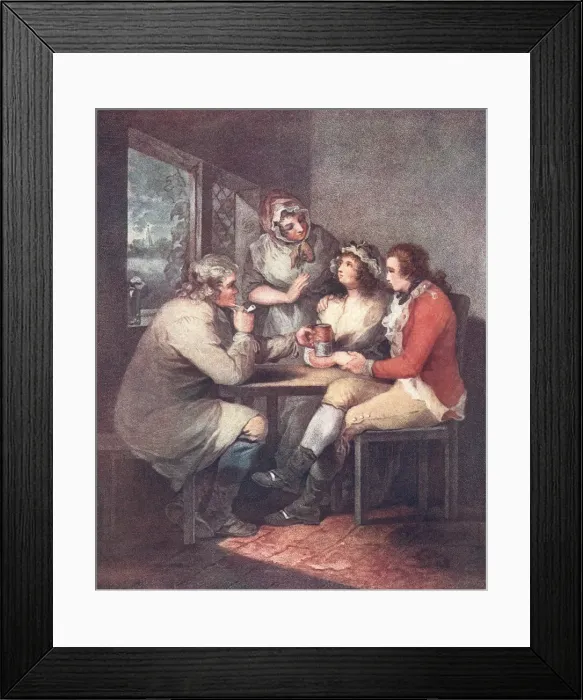 Framed Print : Military. The Soldiers Return. Engraved by Graham after George Morland Framed Print : Military. The Soldiers Return. Engraved by Graham after George Morland