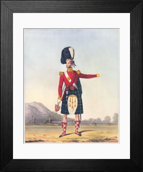 Framed Print : Military. Officer of the 92nd (Highland) Framed Print : Military. Officer of the 92nd (Highland)