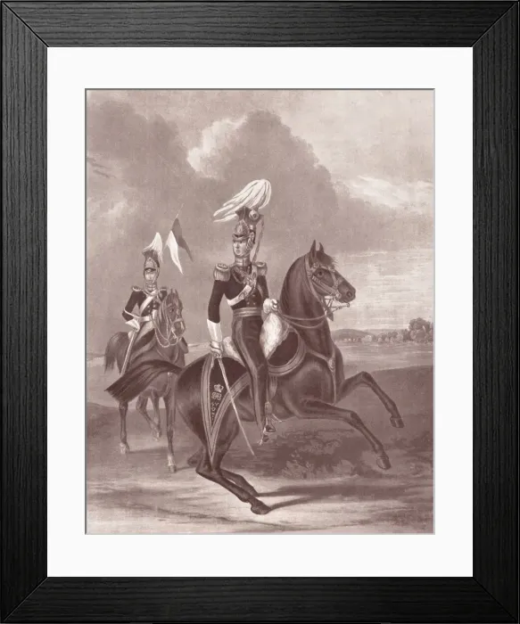 Framed Print : Military. Suffolk Yeomanry. Artists: J Harris after Henry Martens. Date: 19th century Framed Print : Military. Suffolk Yeomanry. Artists: J Harris after Henry Martens. Date: 19th century