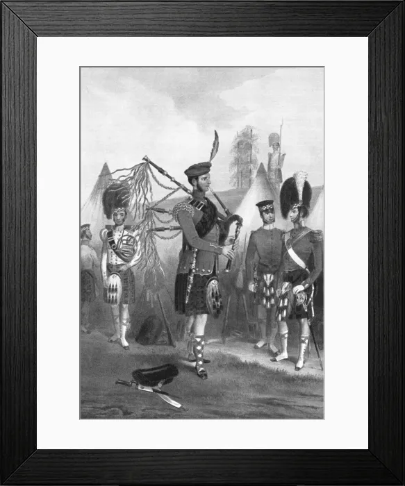 Framed Print : Military. Bagpiper from 93rd Sutherland Highlanders Framed Print : Military. Bagpiper from 93rd Sutherland Highlanders