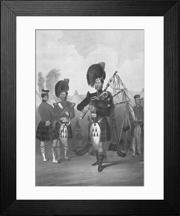 Framed Print : Military. Bagpiper from 42nd Royal Highlanders Framed Print : Military. Bagpiper from 42nd Royal Highlanders