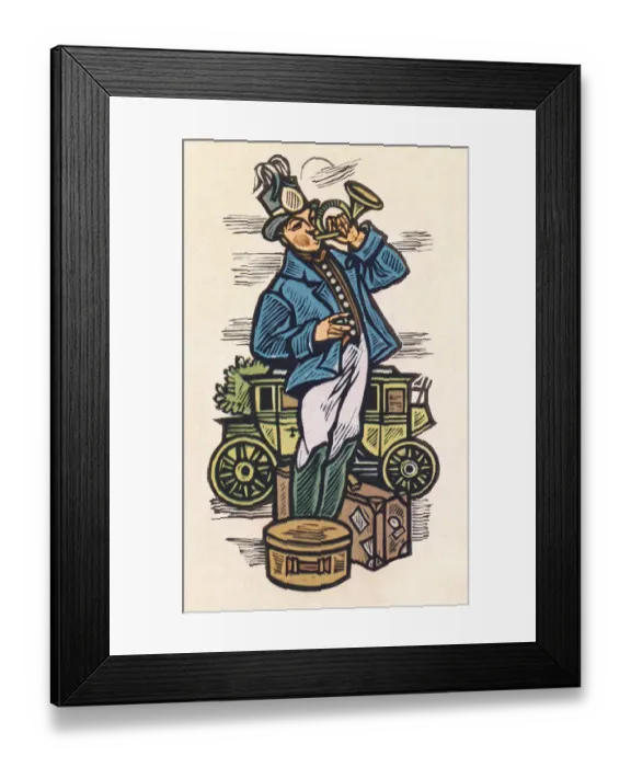 Framed Print : Man with a horn Framed Print : Man with a horn