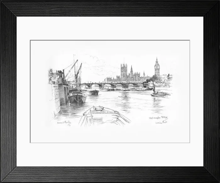 Framed Print : London Bridges 1902 / 3 Framed Print : London Bridges 1902 / 3