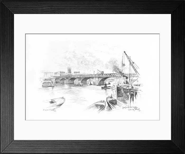 Framed Print : London Bridges 1902 / 3 Framed Print : London Bridges 1902 / 3