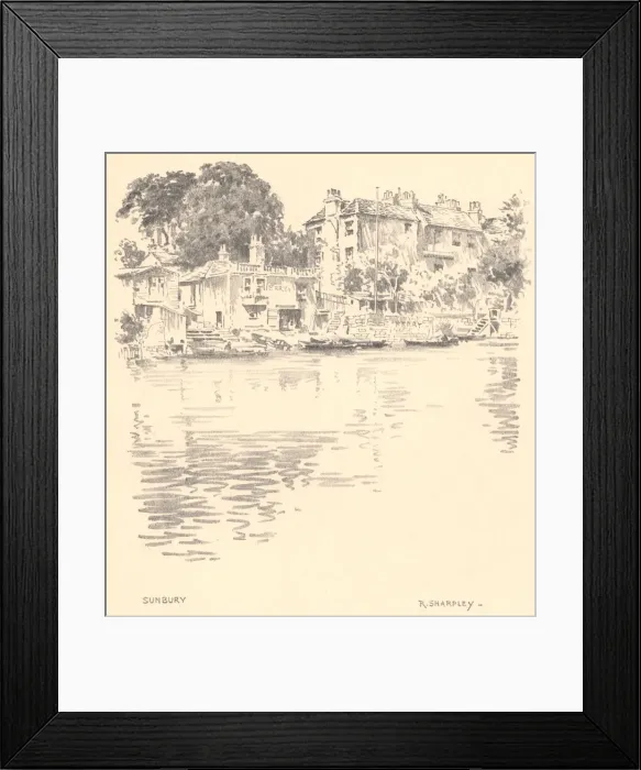 Framed Print : Sketches along the Thames Framed Print : Sketches along the Thames