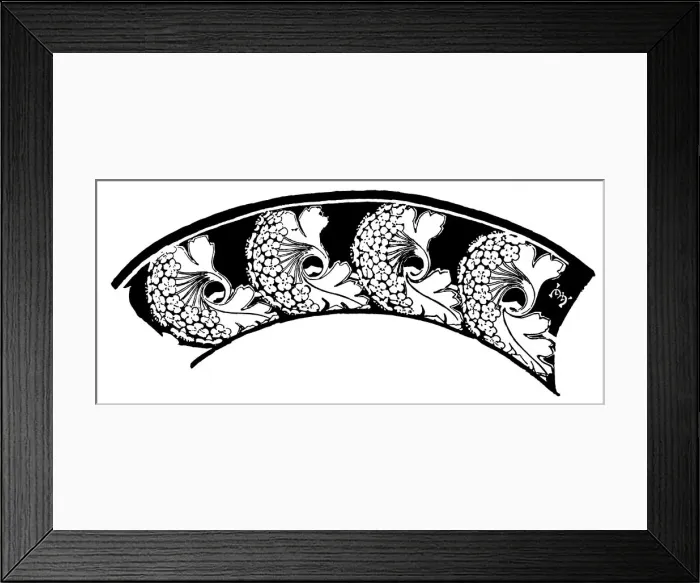 Framed Print : Border. Studies in plant form with suggestions for their application to design