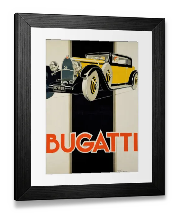 Framed Print : Poster, Bugatti cars